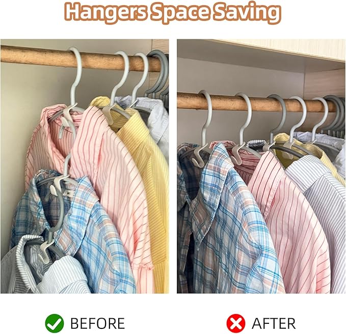 140 PCS Space Saving Hangers Connector Hooks, Heavy Clothes Hooks for Closet Organizers and Storage