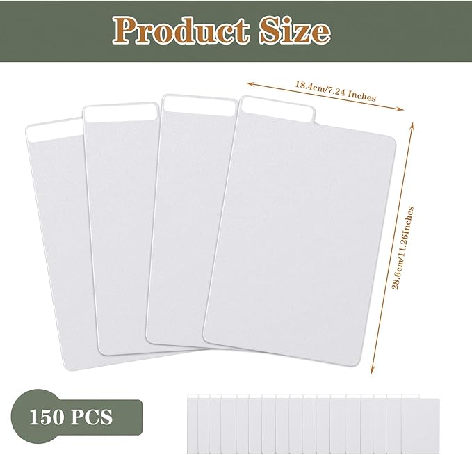 150 Pieces Comic Book Dividers with Tabs,Patient Divider Cards,Card Dividers Comic Book Boards for Storage Boxes 11.22 X 7.24 Inche
