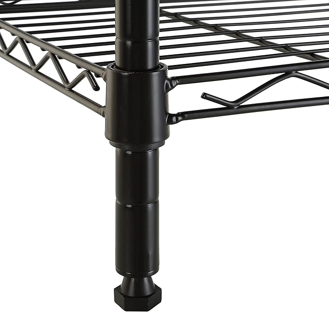 Amazon Basics 5-Shelf Tower Adjustable Storage Shelving Unit for Garage, Rust-Resistant Steel, 150 lbs Per Shelf, 16" W x 16" D x 54" H, Black