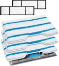 KEEPOW Reusable Mop Replacement Pads, Mop Pads Refills Compatible with Shark Vac Mop VM252 VM200 VC205 VM250 /QM250 VM190 VM200P12, Hardwood Floor Mop Pad with Upgraded Dirt Chamber (1+2+3 Pads)
