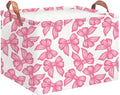 Rectangular Storage Baskets，Gift Basket,Book Box,Room Decor(Big Bowknot)