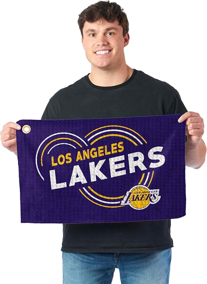 Northwest NBA Golf Towel – Official Licensed Microfiber Waffle Fabric, Absorbent 16x25 in Club Cleaning Accessory