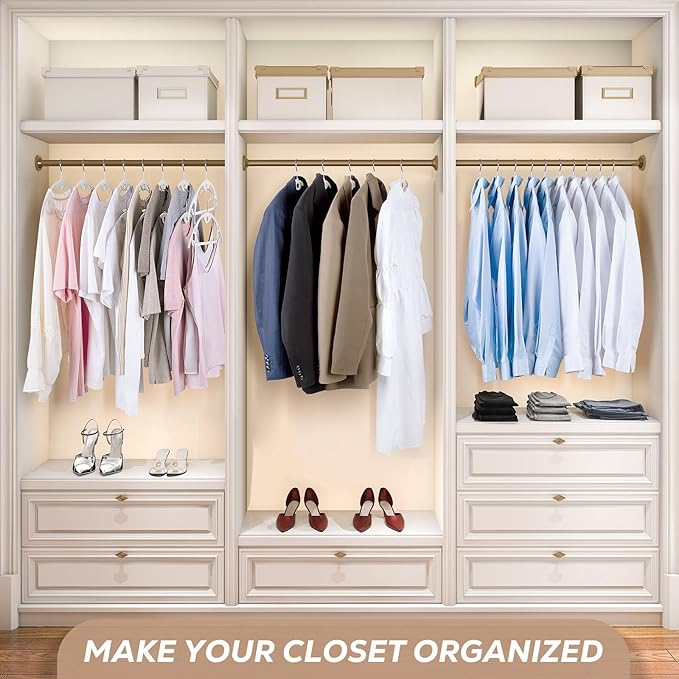 Plastic Hangers 30 Pack: No Shoulder Bumps Ultra Thin Clothes Hanger for Space Saving, Suits, Heavy Duty Coat Clothes Shirt Dress White