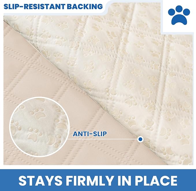 Waterproof Couch Covers for Pets, Waterproof Dog Bed Cover, Anti-Slip Soft Dog Blankets, Couch Cover for Dogs Washable, Pet Blanket for Puppy Large Dogs Cat (82x82 Inch, Beige)
