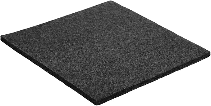uxcell Felt Furniture Pads, 1Pcs 5.91" x 5.91" Adhesive Backed Felt Non-Slip Anti-Scratch Chair Leg Protectors for Protecting Hardwood Floor, Black