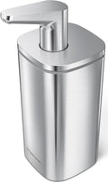 simplehuman 10 oz. Pulse Pump, Liquid Soap Dispenser, Drip Free Hand Soap Pump, Brushed Stainless Steel