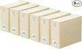SpaceAid 6 Pack Bed Sheet Organizers and Storage, Foldable Sheet Organizer with Window for Linen Closet, Set Folder Keeper for Queen & King Size Bedding Storage (Beige)