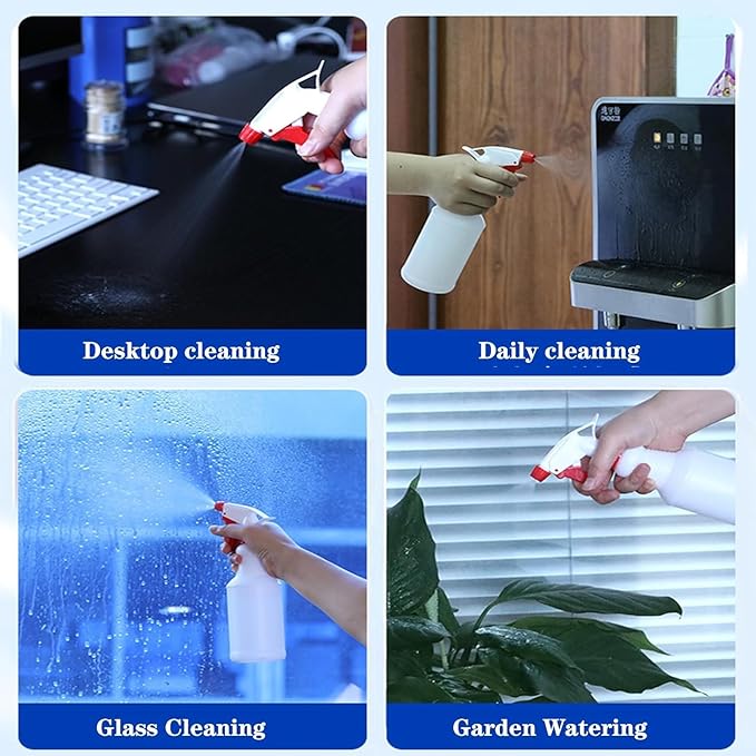 10 Packs 32oz Empty Spray Bottles Plastic Heavy Duty Refillable Spray Bottles with Adjustable Nozzle and Measurements for All Purpose Cleaning Solutions