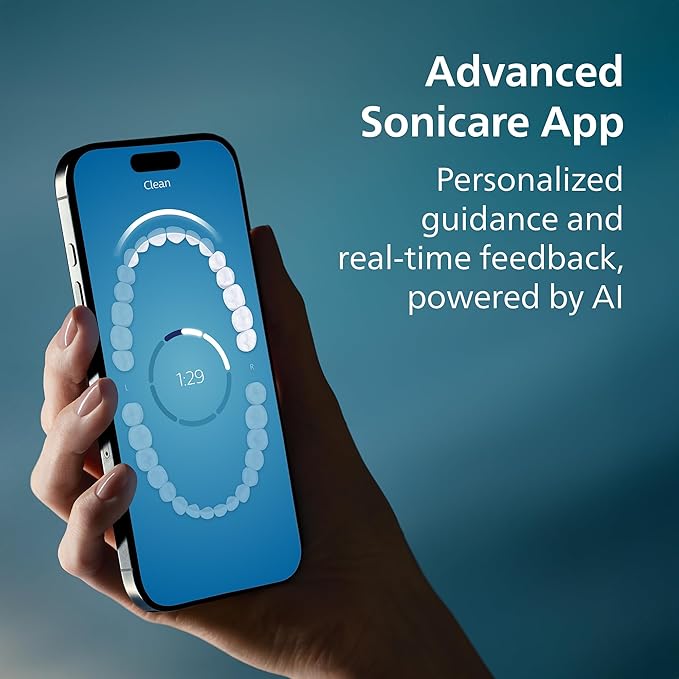 Philips Sonicare DiamondClean 9900 Prestige Electric Toothbrush - with SenseIQ Technology and Advanced AI App, 5 Brushing Modes, 3 Intensity Levels, Charging Travel Case, Pink, Model HX9990/13
