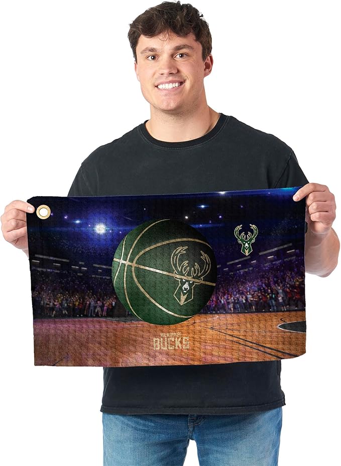Northwest NBA Golf Towel – Official Licensed Microfiber Waffle Fabric, Absorbent 16x25 in Club Cleaning Accessory