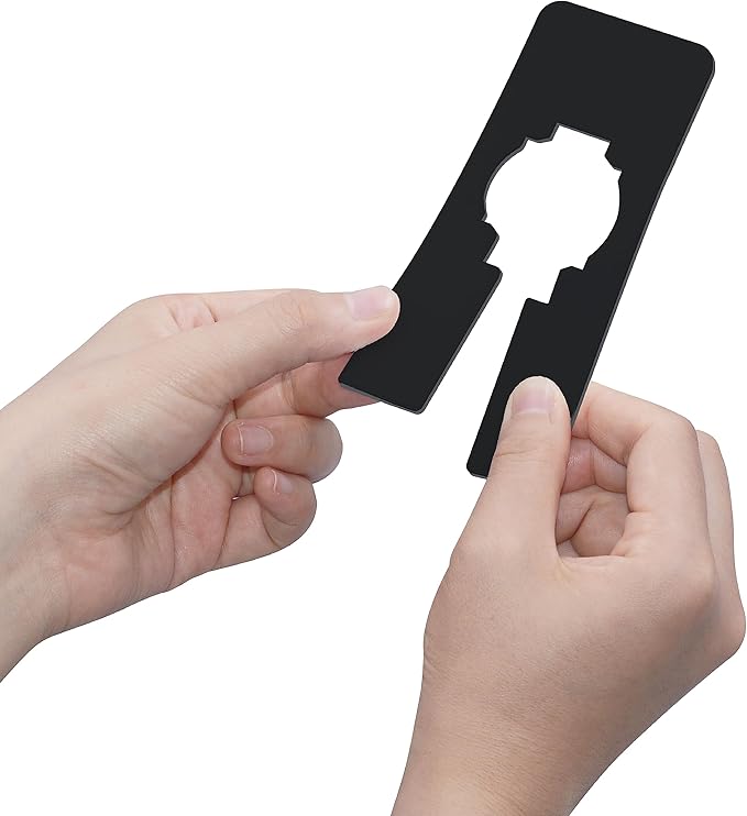 8 PCS Rectangular Black Plastic Closet Dividers with a Bonus Marker, Writable and Reusable for Sorting Clothing Size, Color, Brand, Size 2” x 5.4’’ (Inner Diameter 1.4”)