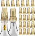 25 Pieces Universal Pour Spout Covers, Translucent Plastic Caps to Seal and Protect Liquor Bottle Spouts - For Home, Bar, and Kitchen