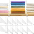 Bgtecho 12 Pack Acrylic Shelf Dividers,Clear Acrylic Divider for Clothes/Purses,Wood Shelf Closet Separators,Shelf Divider Closet Organizer,Shelf Separators in Bedroom Kitchen Office Cabinets Storage