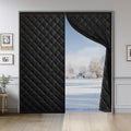 Magnetic Thermal Insulated Door Curtain for 72"x 80" Doors, Heavy-Duty Oxford Fabric Door Cover for Heat Insulation, Magnetic Closure Blanket for Doorway to Keep Warm in Winter Cool in Summer