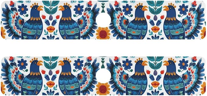 Mexico Eagles Flowers Blue Kitchen Sink Splash Guard Sink Faucet Mat Faucet Handle Drip Catcher Drain Mats for Kitchen Bathroom Countertop Absorbent Dish Drying Pad 2Pack 30x5.4IN