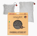 Knapp Made Cast Iron Chainmail Scrubber Kitchen Set - 4" and 7" Sizes. Premium Stainless Steel Cleaner for Your Finest Pots, Pans, and Kitchenware