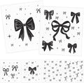 Swedish Dishcloths for Kitchen, 6PCS Black Bow Cellulose Sponge Reusable Paper Towels Washable, Absorbent Fast Drying Swedish Dish Cloth for Home Cleaning