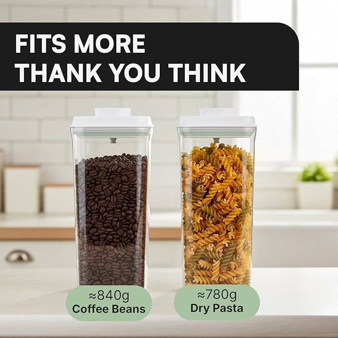 Bop Top | Airtight Meal Prep Containers with Lids | Food Storage Container Sets | Snack and Overnight Oats Fridge Organizer | Pantry and Kitchen Organization