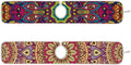 Sink Faucet Absorbing Mat Kitchen Sink Splash Guard Splash Faucet Drip Catcher for Bar RV Bathroom 2PCS 30x5.5in Mandala Pattern Purple and Orange