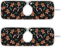2 Pack Faucet Splash Catcher Gingerbread Candy Cane Sink Mat for Faucet Absorbent Kitchen Splash Guard Drip Catcher for Farmhouse Barthroom Bar, S
