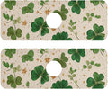 Kitchen Sink Splash Guard 2 PCS 14.7 Inch Sink Faucet Mat Splash Guard for Bathroom Countertop Water Absorbent Foldable Cuttable Soft Washable Green Clovers and Gold Stars