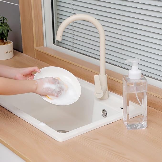 UUJOLY Foaming Soap Dispenser 1L (33.8oz) Refillable Plastic Pump Bottle for Liquid Soap, Shampoo, Body Wash (2 Pcs) (Clear)