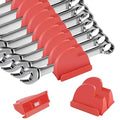 48PCS Tool Magnetic Wrench Organizer,Customizable Magnet Modular Tool Organizer for Tool Drawers - Wrench Rack with Metric&SAE Labels-Perfect Tool Storage Holder-Ideal Gift Choice(Red with Magnets)