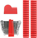 52 pcs Modular Wrench Organizers for Tool Drawers - Wrench Rack with Metric&SAE Labels, Perfect Tool Storage Holder. Gift for Father or Boyfriend.(Red)