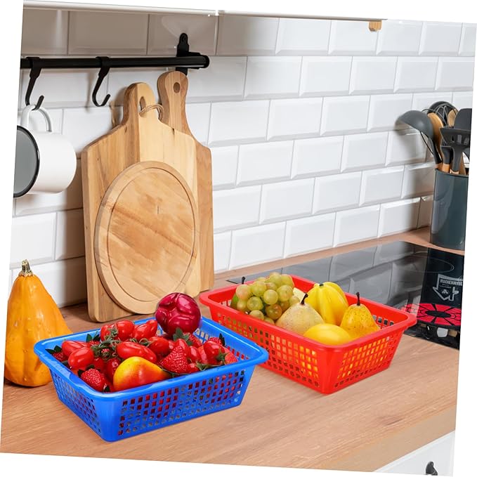 Rectangular Drain Storage Basket 10.82X8.03X3.14In Kitchen Sink Organizer with Drainage Holes Multi-Function Household Fruit and Vegetable Storage for Office Warehouse