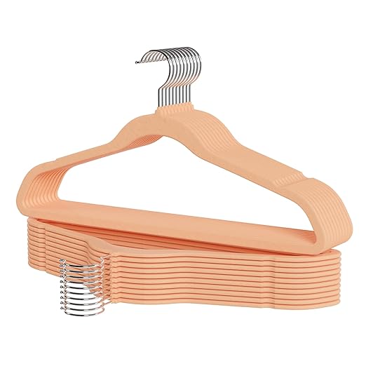 Premium Velvet Hangers 60 Pack, Non Slip Clothes Felt Hanger Heavy Duty for Coat, Premium Slim Space Saving Suit Hangers for Closet Organizer, 360° Rotating Silver Hook