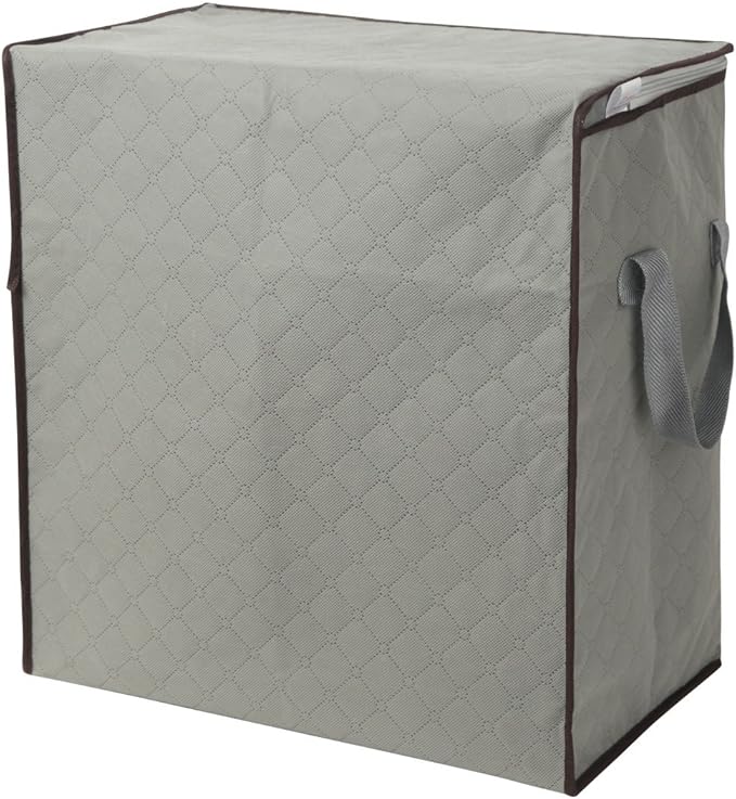 Szxc 2 Pack Foldable Erect Storage Bags Under Bed Closet Organizer 18 x 11 x 19 inch (L x W x H) - for Quilt Blanket Pillow Clothes Bedding - Clear Window & Handles - Easy to Fit 5 Throw Pillows