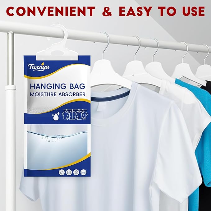 Moisture Absorbers 30 Pack,Hanging Closet Dehumidifier Bags,Moisture Absorbing Bags, Desiccant,Moisture Absorbing Bags for Closet,Wardrobes,Bedrooms, Bathrooms