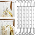 12 Pieces Space Saving Metal Collapsible Hangers for Heavy Clothes, Closet Space Savers Metal Hanger Organizer for Dorm, Room Essentials Storage