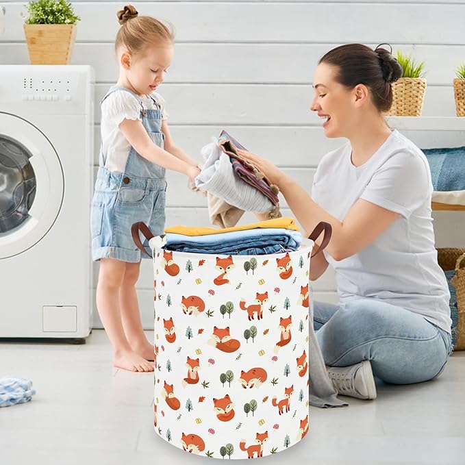 Fox hamper,Waterproof foldable kids laundry basket,Toy basket,Clothes Organizer Baskets,baby Laundry Hamper,Room Decor(Fox)