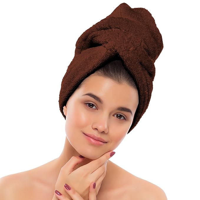 Eurow Microfiber Salon Towels – Bleachproof, Ultra Absorbent & Quick Drying – Soft, Lightweight & Durable for Hair Styling, Beauty, Barber & Spa Use, 16 x 29 Inches, 10-Pack, Brown