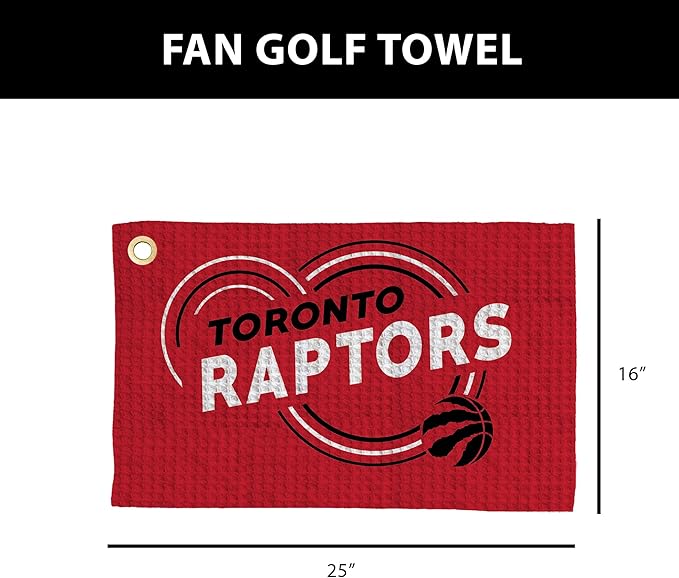 Northwest NBA Golf Towel – Official Licensed Microfiber Waffle Fabric, Absorbent 16x25 in Club Cleaning Accessory