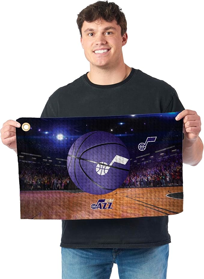 Northwest NBA Golf Towel – Official Licensed Microfiber Waffle Fabric, Absorbent 16x25 in Club Cleaning Accessory
