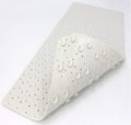 SafeLand- Non-Slip Bath, Shower, Tub Mat, TPR Material, Eco-Friendly, Non-PVC, Machine Washable, No Odor, with Powerful Suction Cups and Drain Holes, Tweed (15"x30" White)