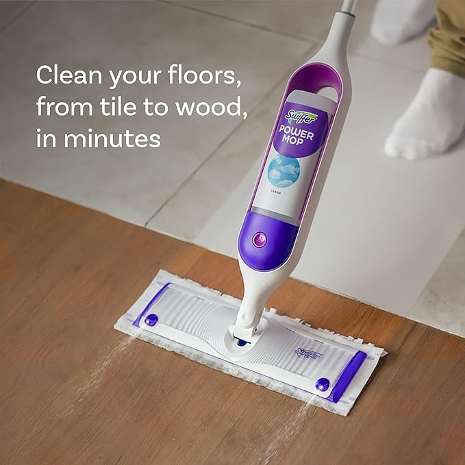 Swiffer PowerMop Floor Cleaning Solution with Lavender Scent, 25.3 fl oz, 10 Pack