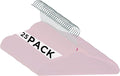 Simplify 25 Pack Kids Velvet Hangers | Slim | Non-Slip Design | Space Saving | Childrens Clothes | Shirts | Pants | Dresses | Baby Nursery | Closet Storage & Organization | Blush
