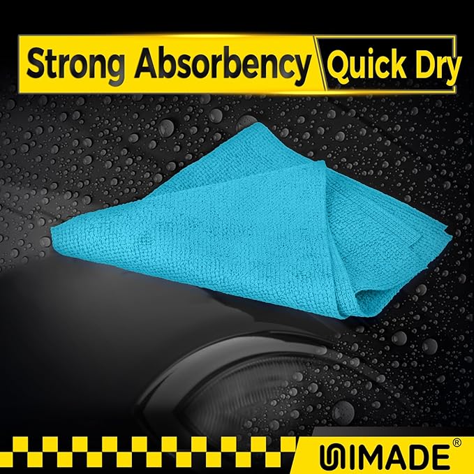 Microfiber Cleaning Cloth, 24 Pack Reusable Microfiber Towels for Cars Lint Free Cleaning Shop Towel Rags for Home Kitchen Automotive Bar Mechanic Restaurant Garage, 11"x 12", Multicolor