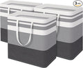 HomeHacks 3-Pack Large Laundry Basket, Waterproof, Freestanding Laundry Hamper, Collapsible Tall Clothes Hamper with Extended Handles for Clothes Toys in the Dorm and Family-(Gradient Grey, 100L)