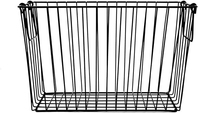 G.E.T. Heavy Duty Iron Wire Utility Storage Basket/Bin with Handles, 14" x 7" x 9"