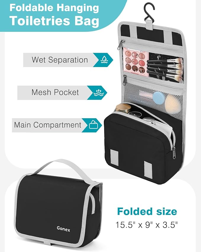 Gonex Compression Packing Cubes, 3pcs/4pcs Expandable Storage Travel Luggage Bags Organizers