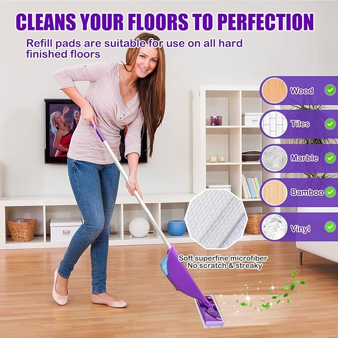 100 Pack Disposable WetJet Pads Refills for Swiffer Wet Jet Mop - Multi-Surface Floor Cleaning Mop Pads, Compatible with Swiffer Wet Pads Refill, 4 Layers Thickened & Durable | Heavy-Duty Absorbent