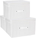 DUHEL Storage Bins 3 Pack, Fabric Storage Basket for Collapsible Medium Canvas Storage Baskets for Organizing Shelf Nursery Home Closet . (White&Blue-3PCS) (White Grid-3PCS)