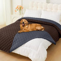 Smiry Waterproof Dog Bed Cover Blanket, Soft Reversible Pet Blanket, Washable Leakproof Cats Dogs Couch Cover for Sofa, Couch, Furniture, Plaid (82x102 Inch, Chocolate/Dark Grey)