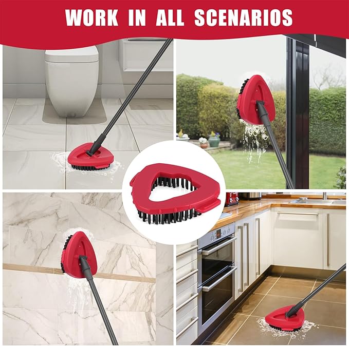 1 Pack Scrub Brush Replacement Head for O Cedar EasyWrin Spin Mop 1 Tank System, Spin Mop Replace Head Base, Shower Floor Scrubber, Hard Bristle Cleaning Brush for Bathroom Kitchen Wall Tile