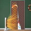 Magnetic Thermal Insulated Door Curtain, Fits 36'' x 96'' Doors(Curtain Size 38'' x 98''), Weatherproof Oxford with Cotton-Fill Insulation Door Cover for Winter, Keep Warm, Brown