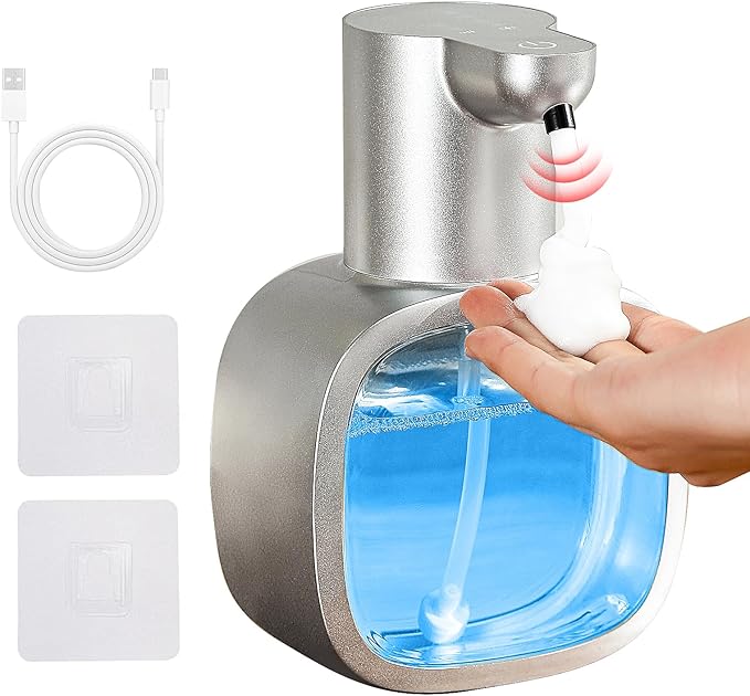 Automatic Foaming Soap Dispenser, 17oz/500ml Silver